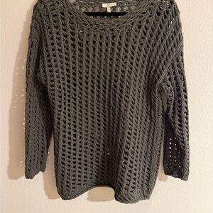 Joie olive green Open-Knit Sweater
